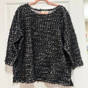Chico's Black and White Knit Top